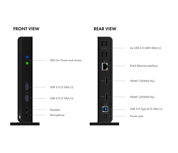 ICY BOX USB-C - 2x HDMI, 4x USB 3.0, RJ-45 - 639104 - zdjęcie 6